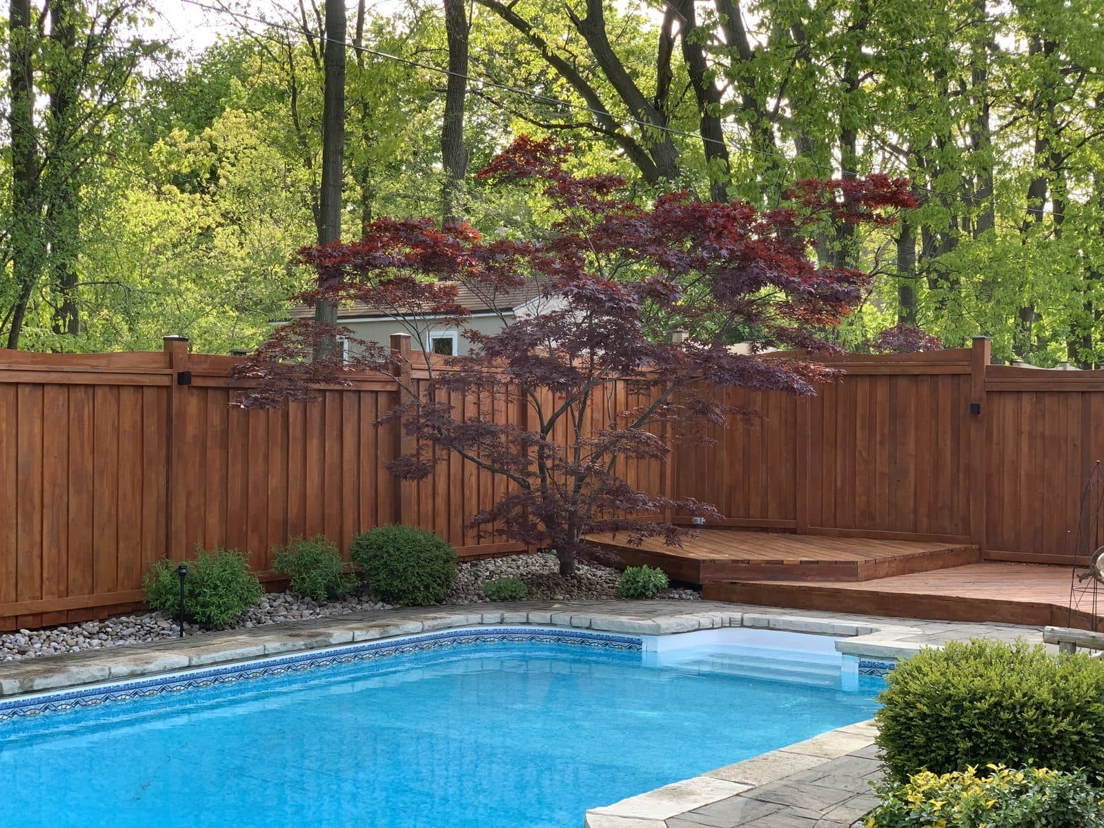 Wood privacy fence installed by FILD Group
