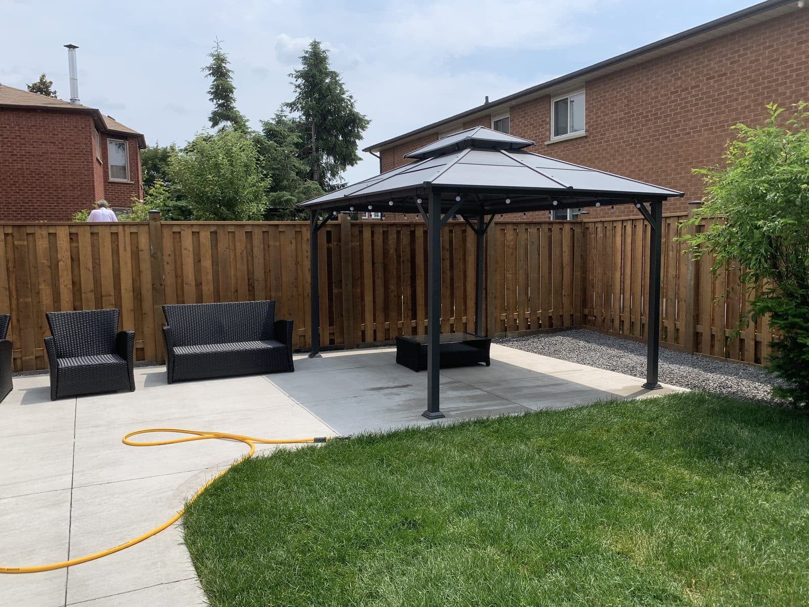 Wood privacy fence installed by FILD Group