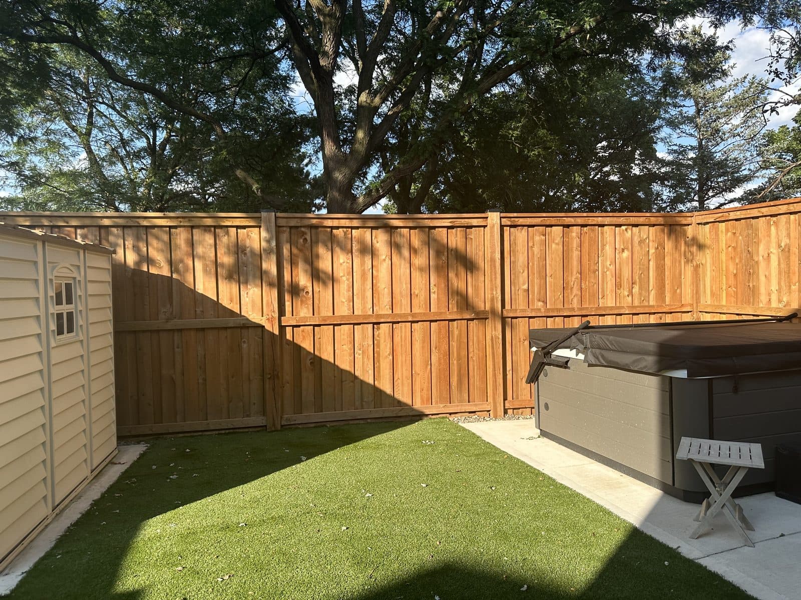 Wood privacy fence installed by FILD Group